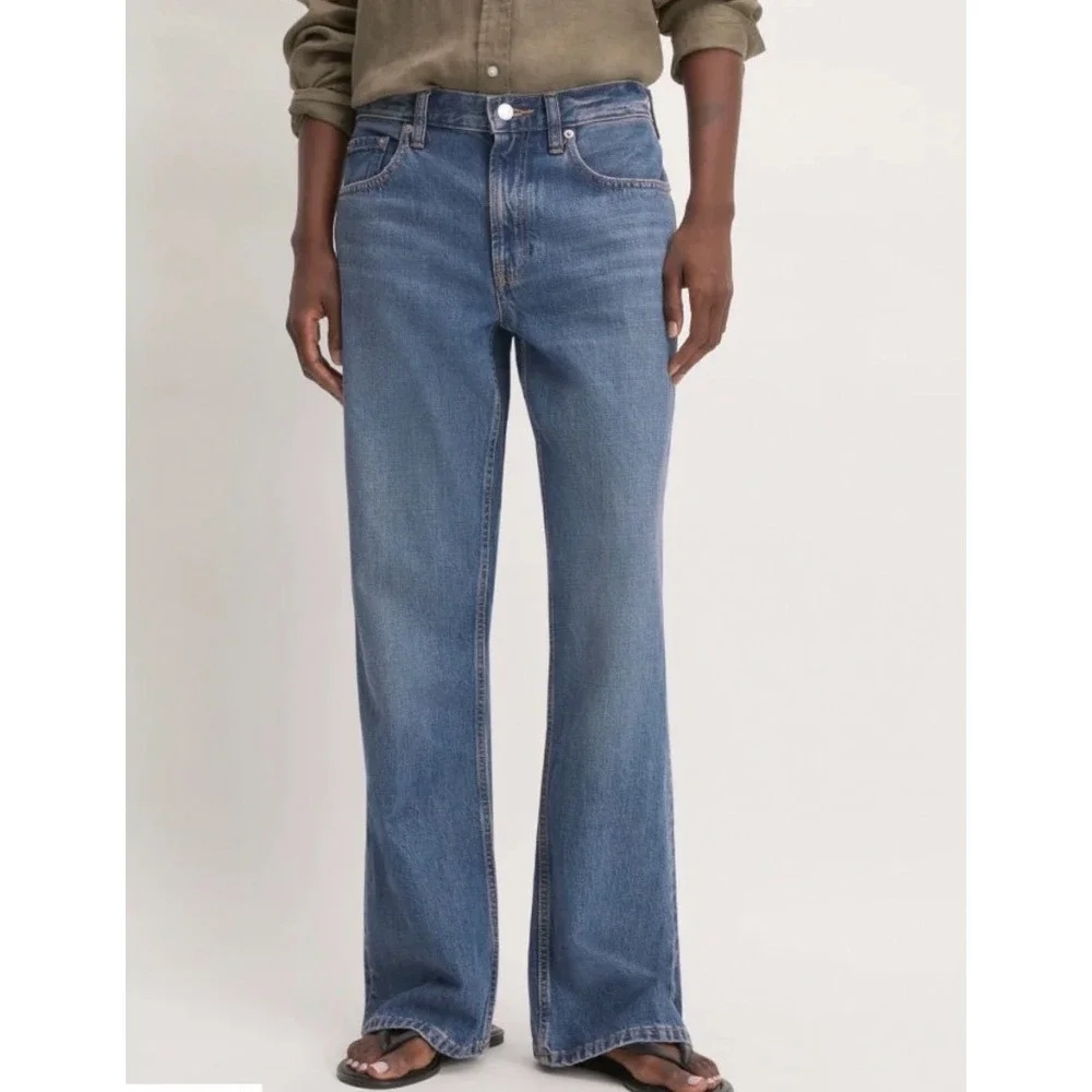 Everlane The Slouch‎ Bootcut Jean Medium Wash Blue Denim Pants Size 30 Regular